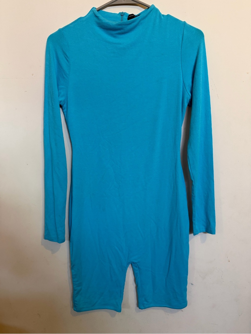 naked wardrobe turquoise long sleeve bodysuit